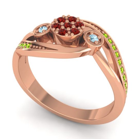 Simple Floral Pave Bypass Caya Ring