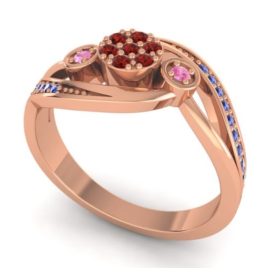 Simple Floral Pave Bypass Caya Ring