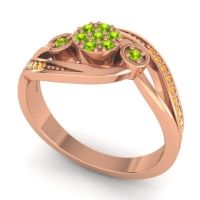 Simple Floral Pave Bypass Caya Ring