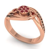 Simple Floral Pave Bypass Caya Ring