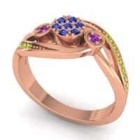 Simple Floral Pave Bypass Caya Ring