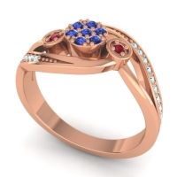 Simple Floral Pave Bypass Caya Ring