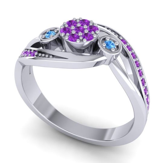 Simple Floral Pave Bypass Caya Ring