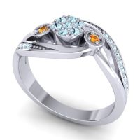 Simple Floral Pave Bypass Caya Ring