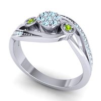 Simple Floral Pave Bypass Caya Ring