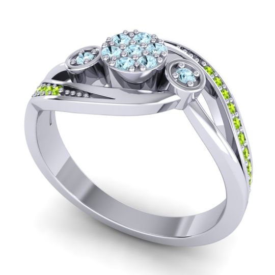 Simple Floral Pave Bypass Caya Ring