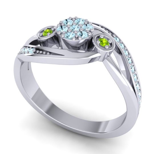 Simple Floral Pave Bypass Caya Ring