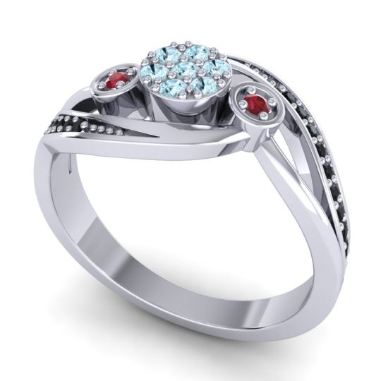 Simple Floral Pave Bypass Caya Ring