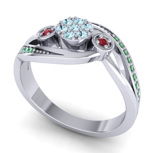 Simple Floral Pave Bypass Caya Ring