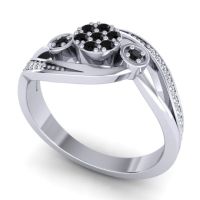 Simple Floral Pave Bypass Caya Ring