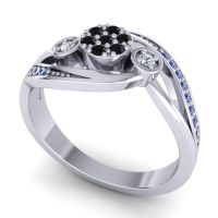 Simple Floral Pave Bypass Caya Ring