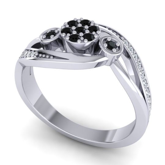 Simple Floral Pave Bypass Caya Ring
