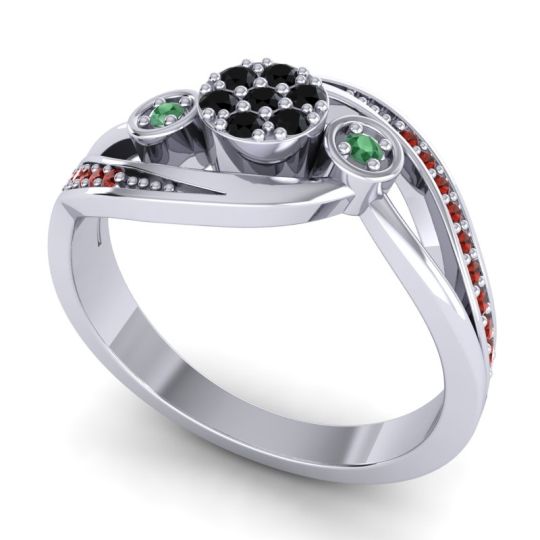 Simple Floral Pave Bypass Caya Ring