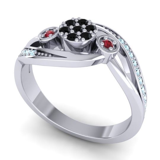 Simple Floral Pave Bypass Caya Ring