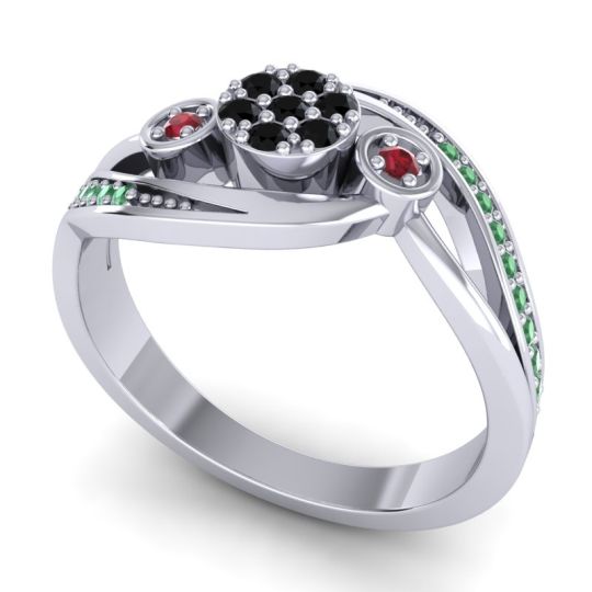 Simple Floral Pave Bypass Caya Ring