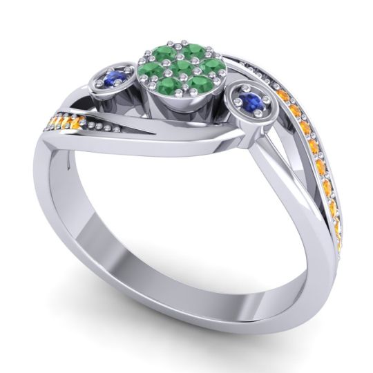 Simple Floral Pave Bypass Caya Ring