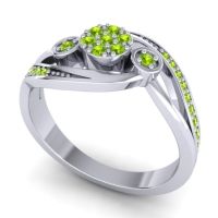 Simple Floral Pave Bypass Caya Ring