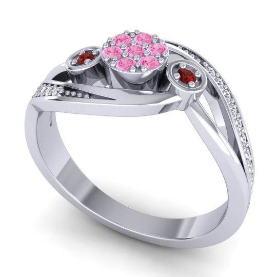 Simple Floral Pave Bypass Caya Ring