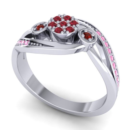 Simple Floral Pave Bypass Caya Ring