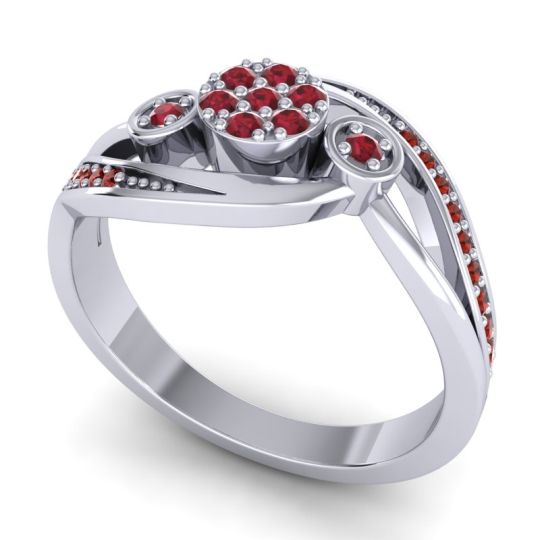 Simple Floral Pave Bypass Caya Ring