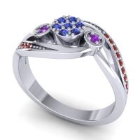 Simple Floral Pave Bypass Caya Ring