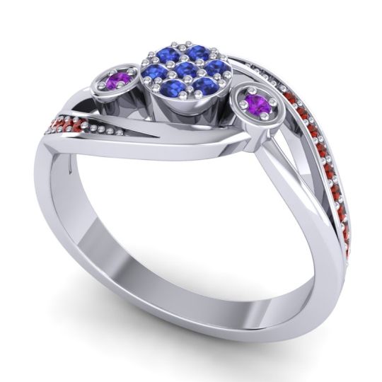 Simple Floral Pave Bypass Caya Ring