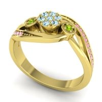 Simple Floral Pave Bypass Caya Ring