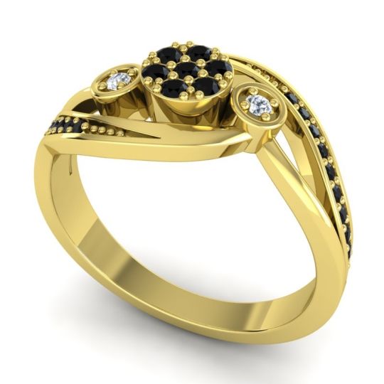 Simple Floral Pave Bypass Caya Ring