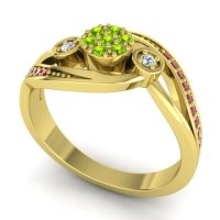 Simple Floral Pave Bypass Caya Ring