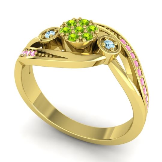 Simple Floral Pave Bypass Caya Ring