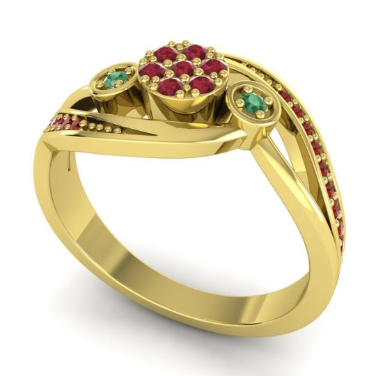 Simple Floral Pave Bypass Caya Ring