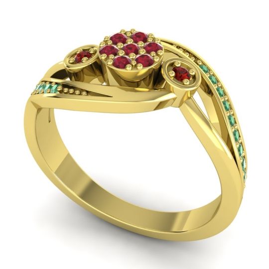 Simple Floral Pave Bypass Caya Ring