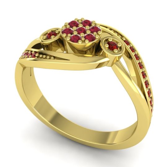 Simple Floral Pave Bypass Caya Ring