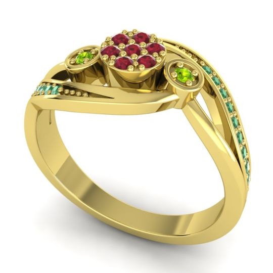 Simple Floral Pave Bypass Caya Ring