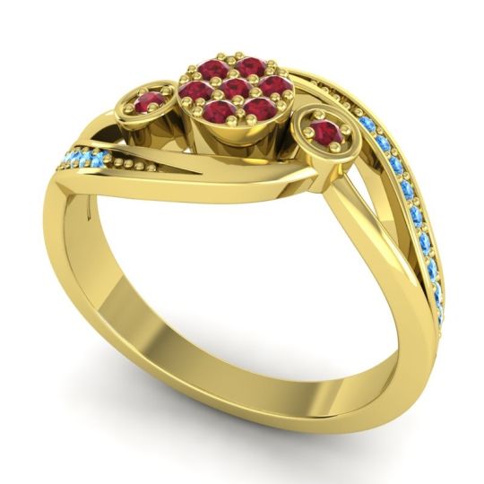 Simple Floral Pave Bypass Caya Ring