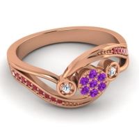 Simple Floral Pave Bypass Caya Ring