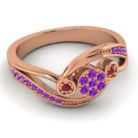 Simple Floral Pave Bypass Caya Ring