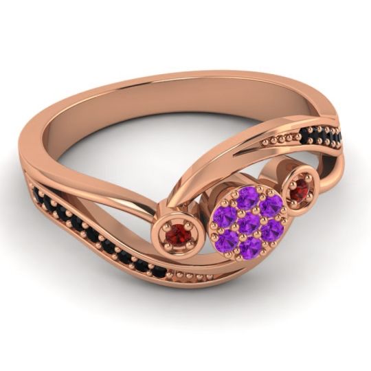 Simple Floral Pave Bypass Caya Ring