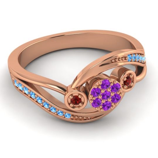 Simple Floral Pave Bypass Caya Ring