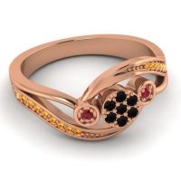 Simple Floral Pave Bypass Caya Ring