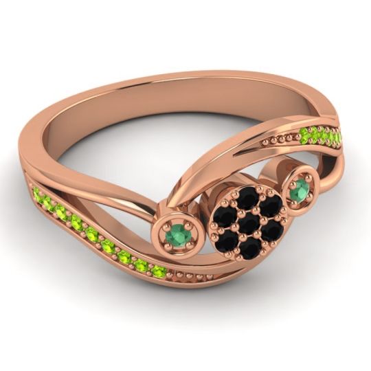 Simple Floral Pave Bypass Caya Ring