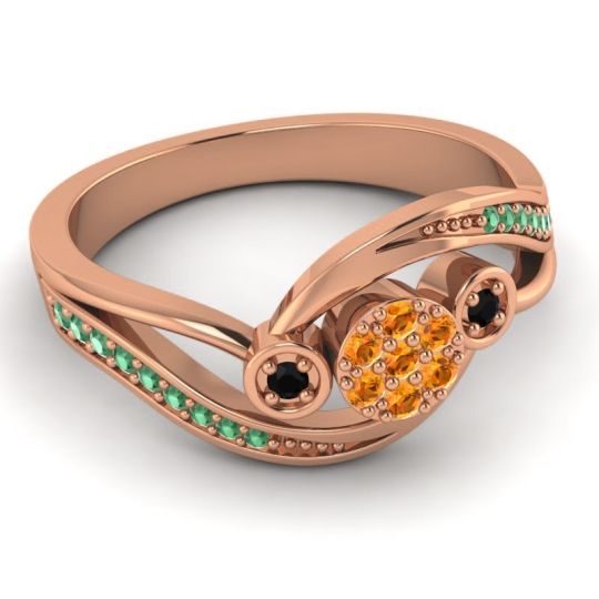 Simple Floral Pave Bypass Caya Ring