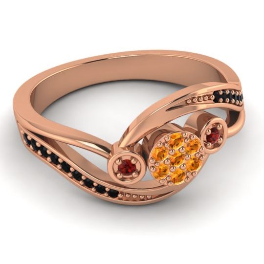 Simple Floral Pave Bypass Caya Ring