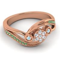 Simple Floral Pave Bypass Caya Ring
