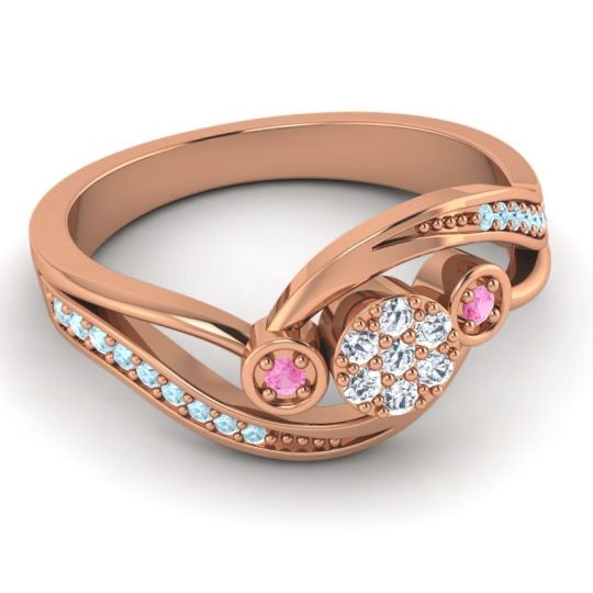 Simple Floral Pave Bypass Caya Ring