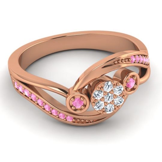 Simple Floral Pave Bypass Caya Ring