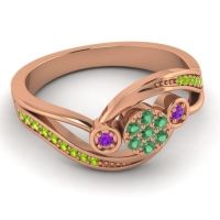 Simple Floral Pave Bypass Caya Ring
