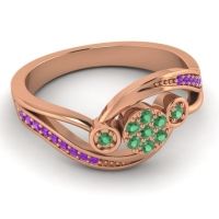 Simple Floral Pave Bypass Caya Ring