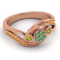 Simple Floral Pave Bypass Caya Ring