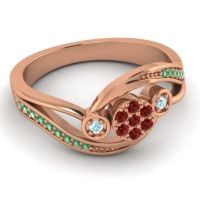 Simple Floral Pave Bypass Caya Ring